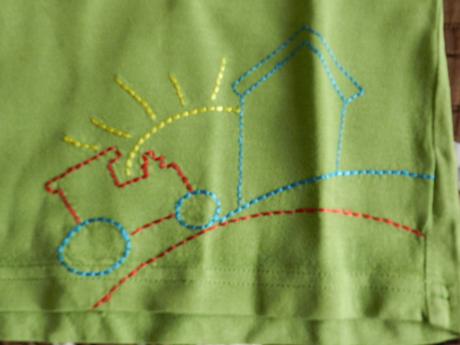 Triko dlouhý rukáv traktor, mini mode,86