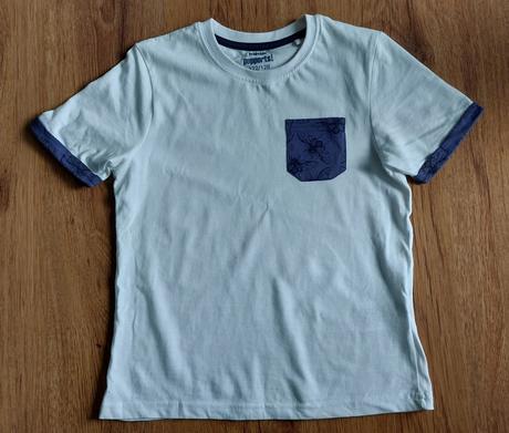 Bílé triko s kapsičkou vel. 122/128, pepperts,122
