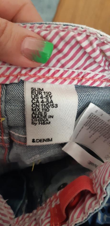 Slim džíny vel. 110, h&m,110
