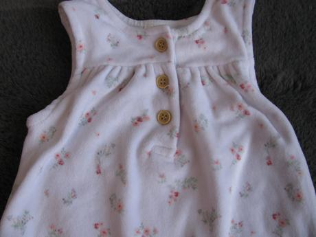 Pružný velurový overal, dupačky s kytičkami next, next,62