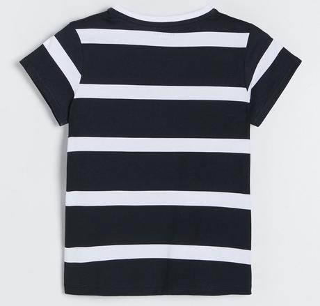Pruhované tričko námořnické s kytičkami vel. 140, reserved,140