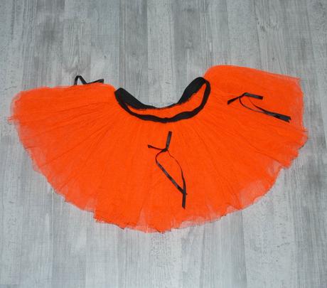 Tylová sytě oranžová sukně styl tutu, 128