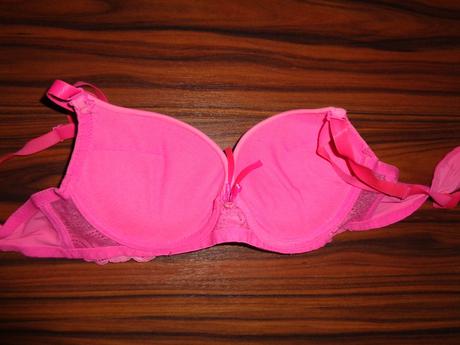 Svítivě růžová podprsenka - push-up - 90 c, 90c