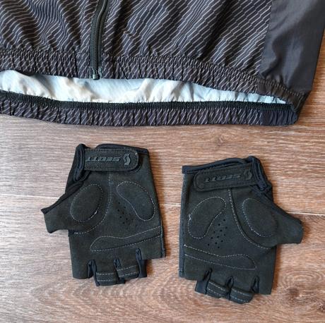 Dětská cyklistická bunda scott vel. l/152 + rukavi, 152