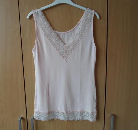 Růžové meruňkové tričko tílko, h&m,m