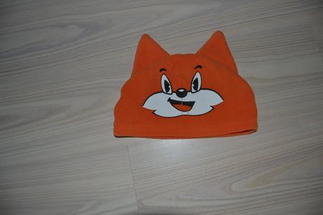 Dětská flísová, vyteplená čepice s rohy, 68