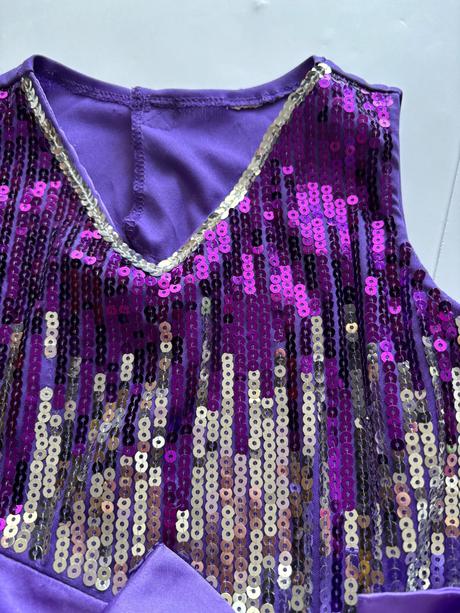 Ob/ šaty fialové - v.cca 3/4 roky, 104