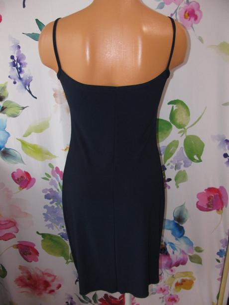 Společenské modré krajkové šaty, 38