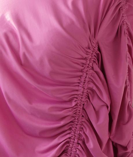 Růžové nařasené tričko xxxl, 5xl