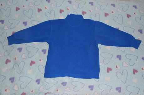 Slabá modrá fleesová mikina, pro vrstvení, 104