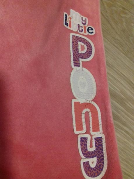 Sametové teplé tepláčky little ponny, 104