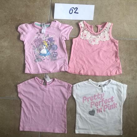 4 tricka 62 velikost holicici růžová/bila, 62