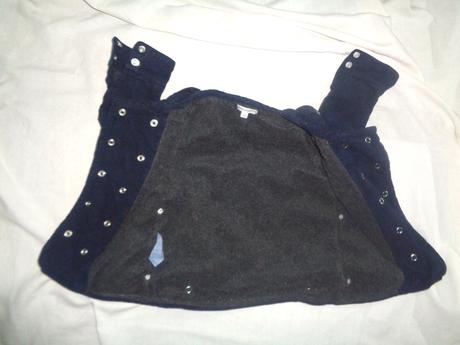 Krásná tmavomodrá manžestrová bunda, 92