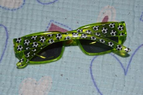 Zelené sluneční brýle, 1-3 roky, fotbalové motivy, 