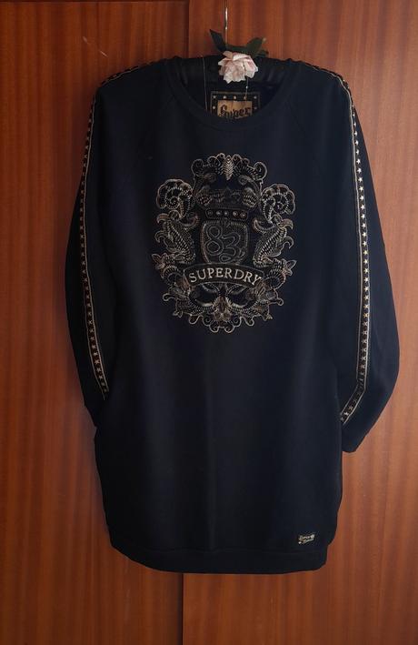 Superdry zdobené teplákové šaty s kapsami, superdry,s