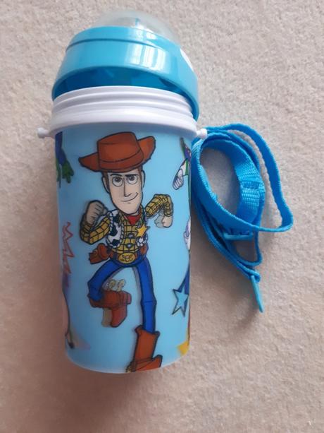 Toy story, příběh hraček - láhev na pití s brčkem,