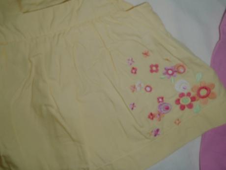 Komplet žluté vyšívané tuničky a legín s kraječkou, girl2girl,62