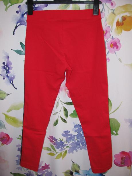 Elastické kotníkové kalhoty s galonovými pruhy, tchibo,38