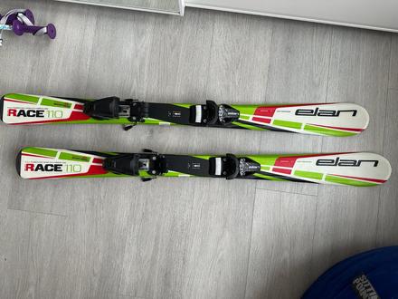 Set dětské lyže elan 110 + vak + hůlky, elan,110-119 cm
