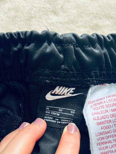 K9/ tepláky černé sportovní - v.158/164 zn. nike, nike,158