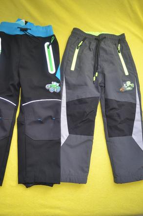 2x softshellové a šusť.kalhoty zimní a podz., kugo,98