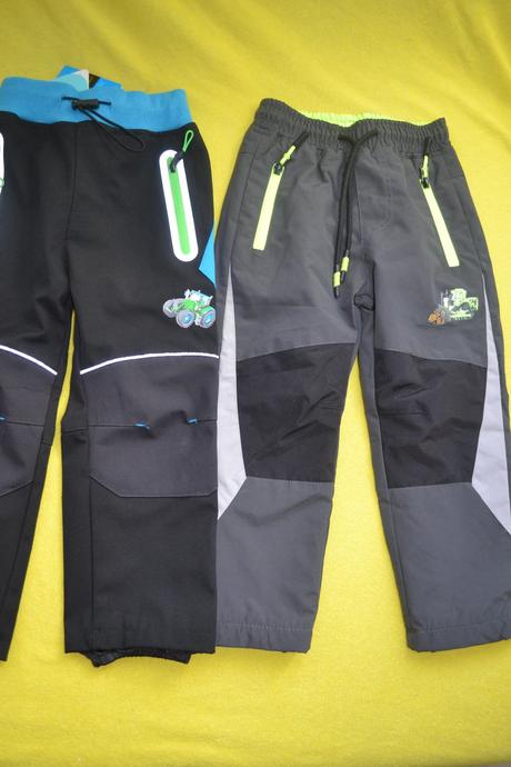 2x softshellové a šusť.kalhoty zimní a podz., kugo,98