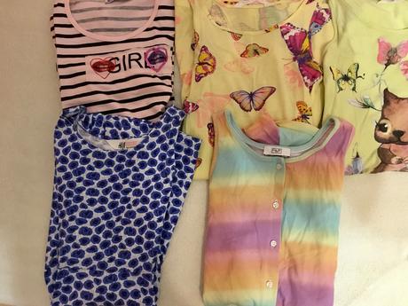 Bavlněné letní šaty 7x + krátký overal 7-8let, h&m,122