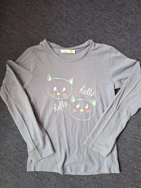 Tričko s dlouhým rukávem kočičí hlavy vel. 134, m&co,134