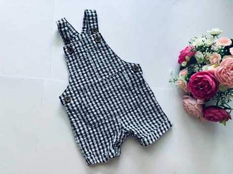 Laclové kraťasy modro bílé - v.3 měs, f&f,62