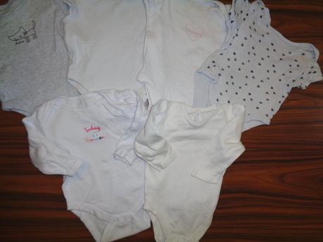 Body pro holčičku - 6 kusů - velikost 68, 68–80