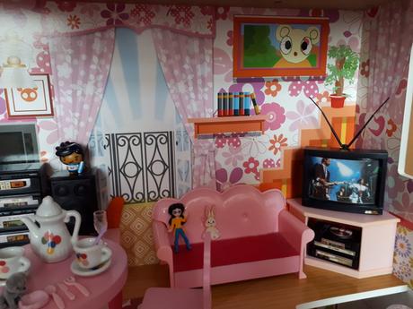 Dřevěný domeček pro panenky s vybavením - v.116cm, 