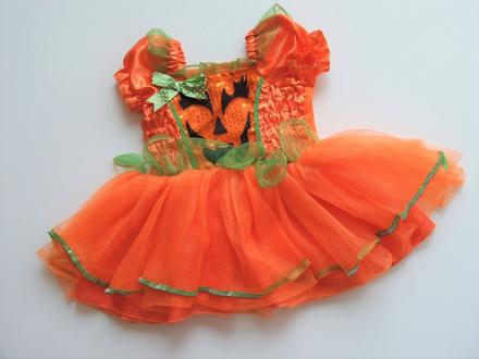R105 dívčí šaty kostým dýně vel. 6-9m, george, 