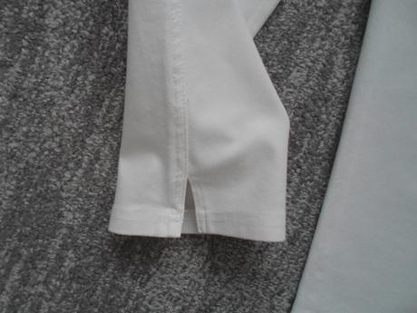 Bílé legíny tregíny džegíny kalhoty skinny 3/4, h&m,158