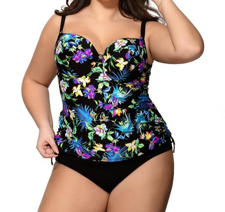 Dámské plavky tankiny květované ava 70h, 