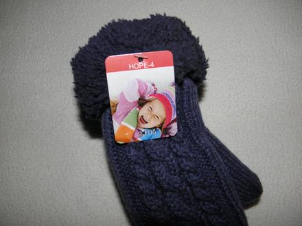 Nové pletené rukavice palčáky s kožíškem vel.110, 110