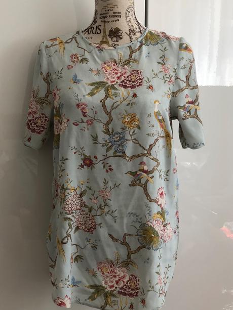 Tunika květiny, mátová barva v 34 h&m od gp&baker, h&m,xs