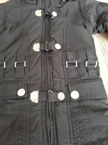 Černá zimní bunda dívčí, 146