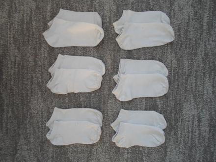 Dívčí bílé kotníčkové ponožky 6 párů, 31