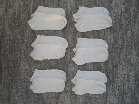 Dívčí bílé kotníčkové ponožky 6 párů, 31