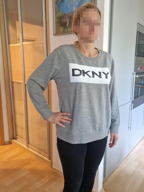 Mikina šedá měnící nápis dkny, dkny,m