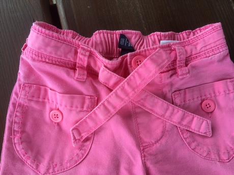 3/4 růžové kalhoty, gap,104