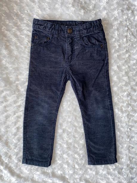 Modré manžestrové kalhoty h&m, h&m,98