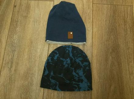 Dvě bavlněné čepice vel.152-164, 152