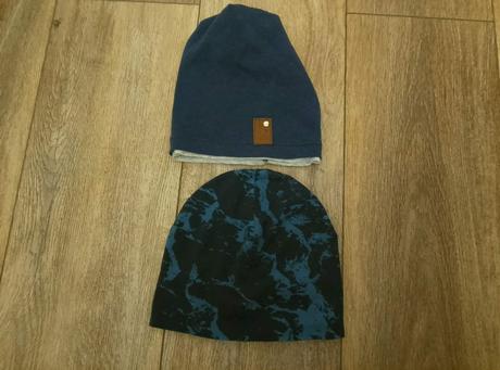 Dvě bavlněné čepice vel.152-164, 152