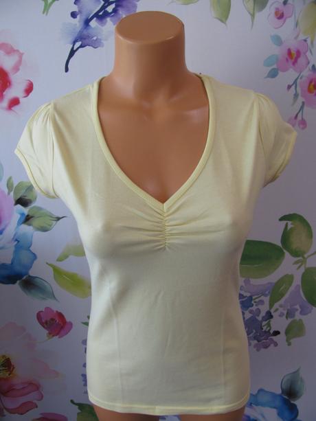 Bavlněné pružné sv.žluté tričko, xl