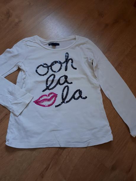 Bezva parádní tričko s flitry, gap,116