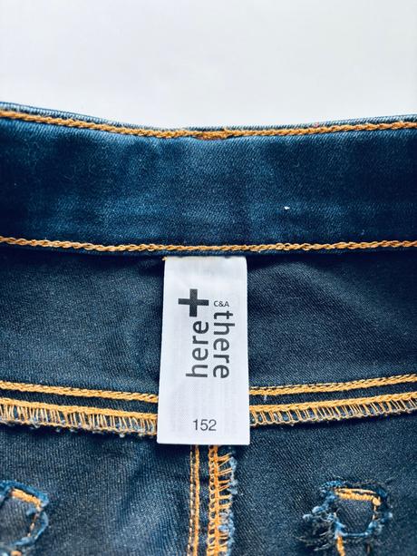 Džíny modré slim fit - v.152 dívčí, c&a,152