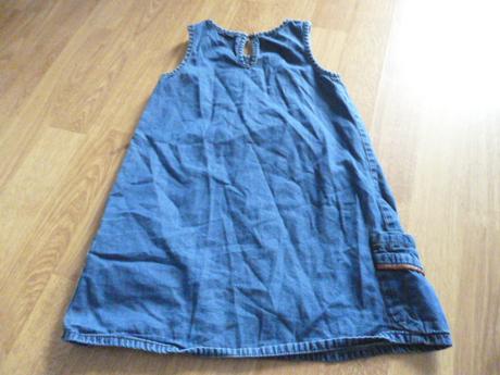 Riflové šaty s krajkou next 2-3, next,98