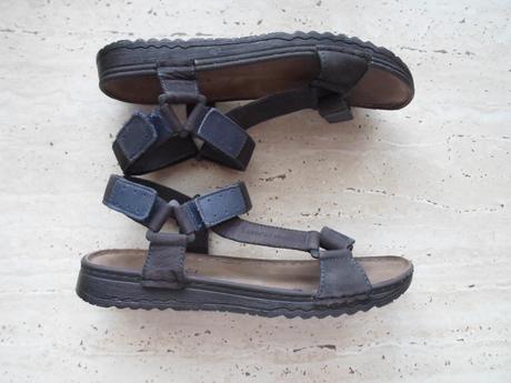 Modré boty sandály kožené, lasocki,35