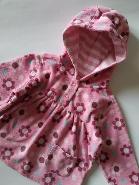 Flísová mikinka s kvítky, marks & spencer,80